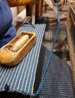 Elvang Denmark Hazelnut rug 60x180cm Floor runner Indigo blue